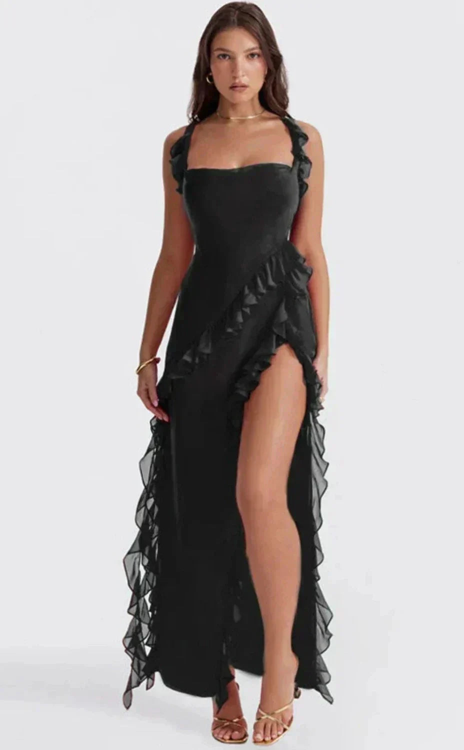 Azel | Vestido elegante con piernas abiertas