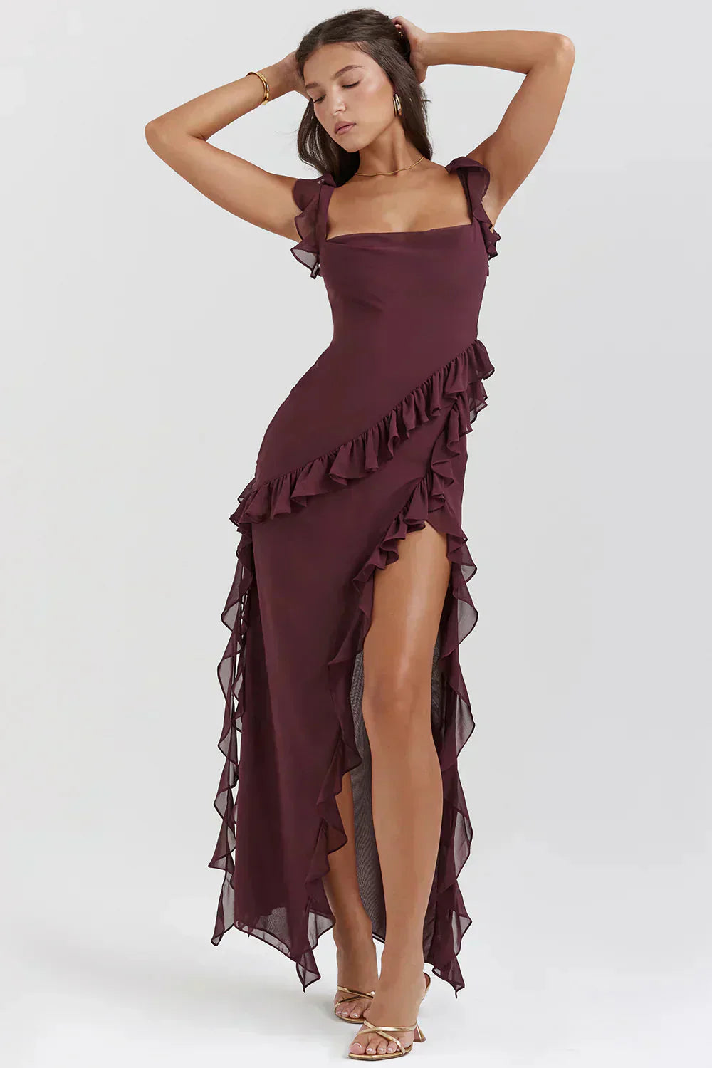 Azel | Vestido elegante con piernas abiertas
